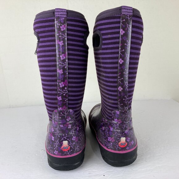Bogs Girls sz 5 Rain / Snow Insulated Waterproof Pull On Winter Boots Purple - Picture 6 of 7